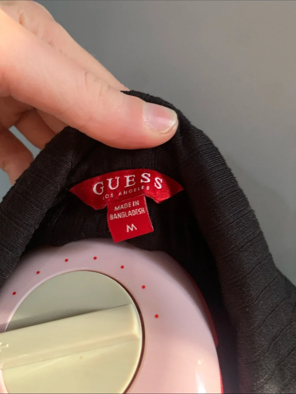 Guess Black Long-Sleeve Ribbed Button-Down Shirt - Picture 5 of 5
